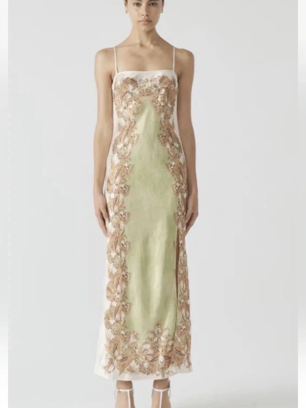 NWT Antipodean torrent side slit midi slip dress size 10 kiwi